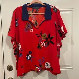 Red ModCloth Floral top